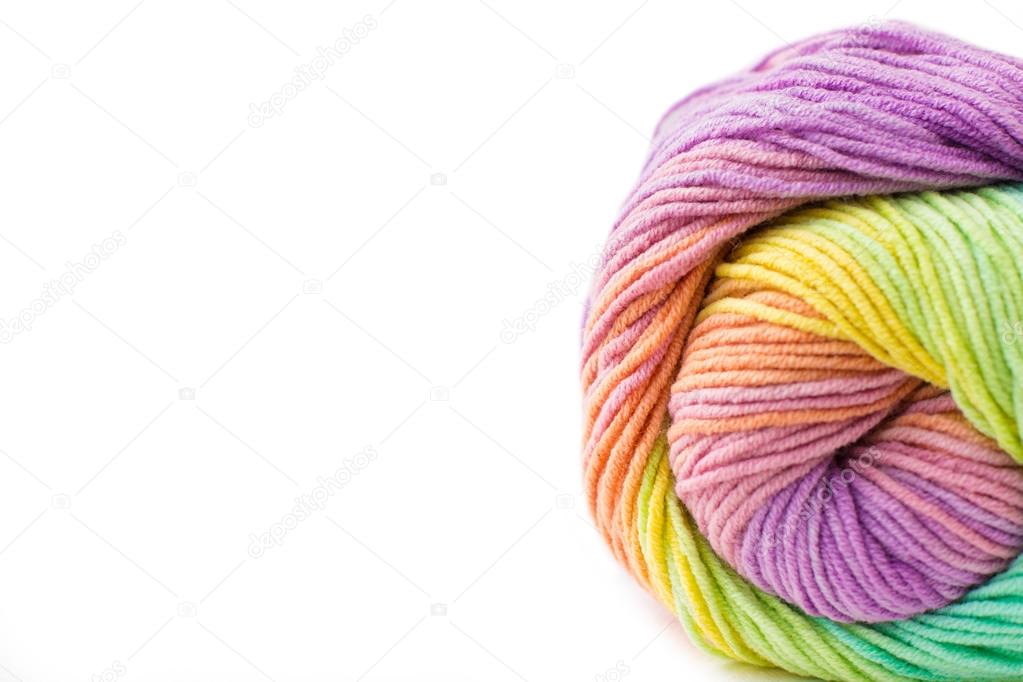 Colorful yarn on white background Stock Photo by ©AlinaSolo 115509028